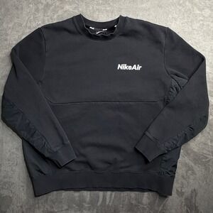 Nike Air Crewneck Sweatshirt Mens XL Fleece Pullover Black